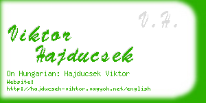 viktor hajducsek business card